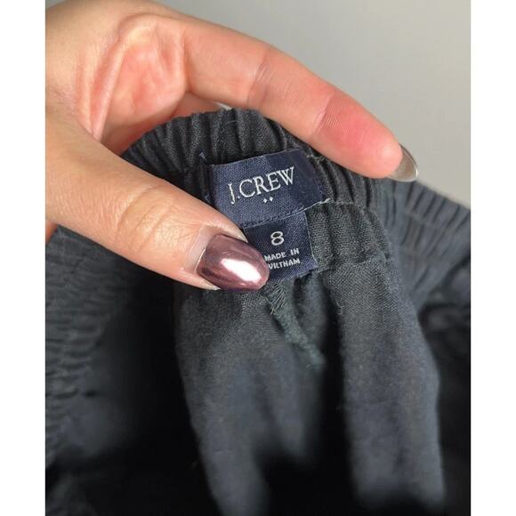 J.Crew Linen-Cotton Blend Drawstring Pant Black Size 8 AW839 Women’s - Picture 3 of 6